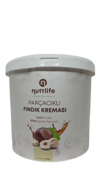NUTTLIFE PARÇACIKLI FINDIK KREMASI (%45 FINDIK) 10 KG